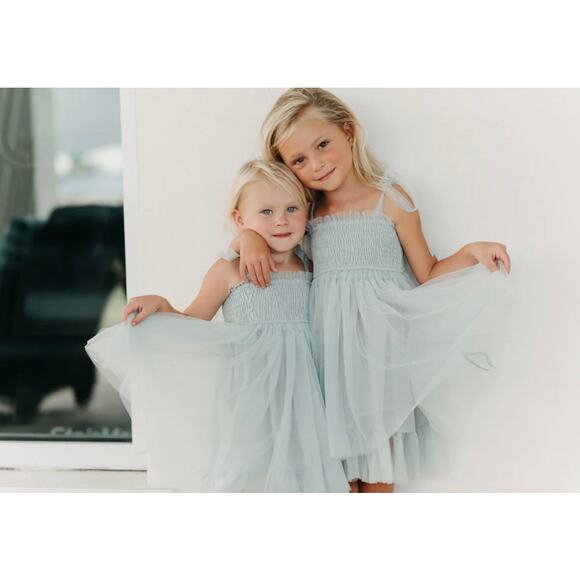 INDIE BLUE Isa Dress Airy Blue Layers of Tulle Size 10 - Picture 1 of 15
